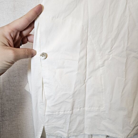 Marla Wynne WynneLayers Cotton-Blend Stretch Poplin Button Front Shirt 24W - Picture 2 of 10